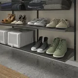 IKEA BOAXEL (ИКЕА БОАКСЕЛ) — Полка для обуви, антрацит 60х40 см — фото 2