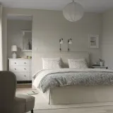 IKEA TÄRNKULLEN (ИКЕА ТЭРНКУЛЛЕН) — Чехол на каркас кровати, Виссле бежевый 140x200 см — фото 3