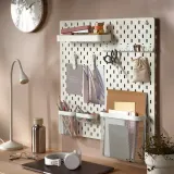 IKEA SKÅDIS (ИКЕА СКОДИС) — Панель перфорированная, белый 56x56 см — фото 2