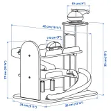 IKEA LILLABO (ИКЕА ЛИЛЛАБО) — Гараж с машинкой и вертолётом, разноцветный — фото 6