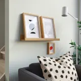 IKEA MOSSLANDA (ИКЕА МОССЛАНДА) — Полка для фотографий, под дуб 55 см — фото 2