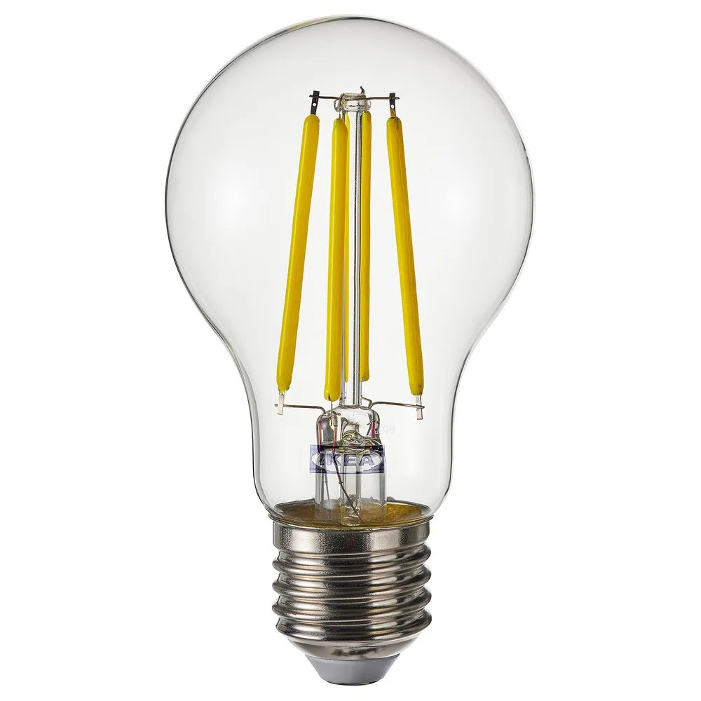 IKEA SOLHETTA (ИКЕА СОЛХЕТТА) — Светодиодная лампа E27 470 люмен, прозрачный шар