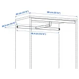 IKEA ALTARLIDEN (ИКЕА АЛТАРЛИДЕН) — Штанга, белая 60x42 см — фото 3