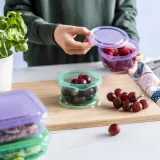 IKEA PRUTA (ИКЕА ПРУТА) — Контейнер для перекусов с крышкой, сиреневый/зелёный 0.3 л — фото 2