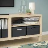 IKEA FJÄDERHARV (ИКЕА ФЙЭДЕРХАРВ) — Коробка с крышкой, антрацит 25x35x16 см — фото 3