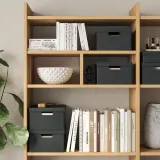 IKEA FJÄDERHARV (ИКЕА ФЙЭДЕРХАРВ) — Коробка с крышкой, антрацит 25x35x16 см — фото 4
