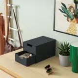 IKEA FJÄDERHARV (ИКЕА ФЙЭДЕРХАРВ) — Мини-комод 2 ящика, антрацит 16x25 см — фото 2