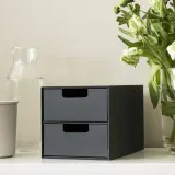 IKEA FJÄDERHARV (ИКЕА ФЙЭДЕРХАРВ) — Мини-комод 2 ящика, антрацит 16x25 см — фото 7