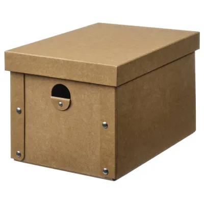 IKEA GÄRDESGÅRD (ИКЕА ГЭРДЕСГОРД) — Коробка с крышкой, натуральный 18x25x16 см