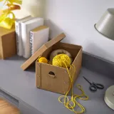 IKEA GÄRDESGÅRD (ИКЕА ГЭРДЕСГОРД) — Коробка с крышкой, натуральный 18x25x16 см — фото 2