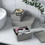 IKEA KUGGIS (ИКЕА КУГГИС) — Контейнер, светло-серый 13x18x8 см — фото 2