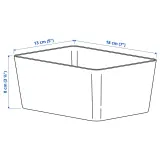 IKEA KUGGIS (ИКЕА КУГГИС) — Контейнер, светло-серый 13x18x8 см — фото 8