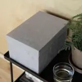 IKEA GJÄTTA (ИКЕА ГЙЭТТА) — Коробка с крышкой, бархат светло-серая 18x25x15 см — фото 3