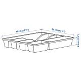 IKEA SMÄCKER (ИКЕА СМЭКЕР) — Вставка для столовых приборов, ярко-зеленый 31х26 см — фото 5