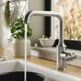 IKEA TAKSJÖN (ИКЕА ТАКШЁН) — Смеситель кухонный с боковой рукояткой, сталь — фото 3