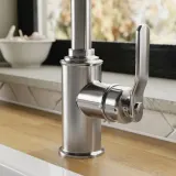 IKEA TAKSJÖN (ИКЕА ТАКШЁН) — Смеситель кухонный с боковой рукояткой, сталь — фото 4