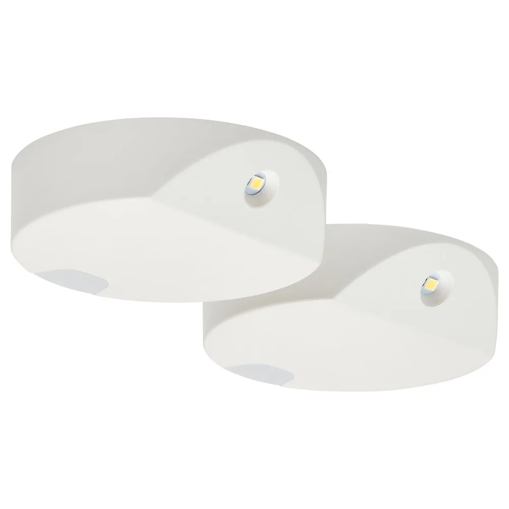IKEA GÖMPYSSLING (ИКЕА ГЁМПИССЛИНГ) — Освещение LED с датчиком, белый/на батарейках 7 см