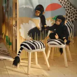 IKEA SANDLÖPARE (ИКЕА САНДЛЁПАРЕ) — Чехол на табурет, черный белый/узор зебра 38 см — фото 3