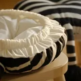 IKEA SANDLÖPARE (ИКЕА САНДЛЁПАРЕ) — Чехол на табурет, черный белый/узор зебра 38 см — фото 4
