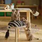 IKEA SANDLÖPARE (ИКЕА САНДЛЁПАРЕ) — Чехол на табурет, черный белый/узор зебра 38 см — фото 5