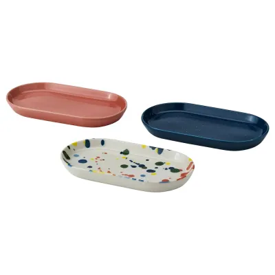 IKEA RÖDSNULTRA (ИКЕА РЁДСНУЛТРА) — Блюдо, разные узоры 20х11 см