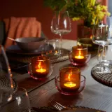 IKEA TALLTITA (ИКЕА ТАЛЛТИТА) — Подсвечник для чайных свечей, 2 шт., розовый/коричневый — фото 2