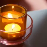 IKEA TALLTITA (ИКЕА ТАЛЛТИТА) — Подсвечник для чайных свечей, 2 шт., розовый/коричневый — фото 4