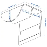 IKEA DRAGSMARK (ИКЕА ДРАГСМАРК) — Ручка зажимная, серо-зеленый 40 мм — фото 5