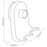IKEA ÖBONÄS (ИКЕА ЁБОНЭС) — Тройной крючок на присоске, серо-бежевый 7х11 см — фото 7