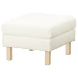 IKEA SALTSJÖBADEN (ИКЕА САЛТШЁБАДЕН) — Чехол для пуфа-подставки, Blekinge белый — фото 2
