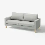 IKEA SALTSJÖBADEN (ИКЕА САЛТШЁБАДЕН) — Чехол для 3-местного дивана, Tonerud серый — фото 2