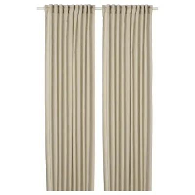 IKEA DYTÅG (ИКЕА ДИТОГ) — Занавеска, 2 шт., бежевый/на ленте, 145х300 см