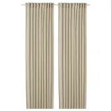 IKEA DYTÅG (ИКЕА ДИТОГ) — Занавеска, 2 шт., бежевый/на ленте, 145х300 см — фото 1