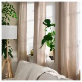 IKEA DYTÅG (ИКЕА ДИТОГ) — Занавеска, 2 шт., бежевый/на ленте, 145х300 см — фото 4