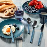 IKEA TÅNGMÄRLA (ИКЕА ТОНГМЭРЛА) — Набор столовых приборов, 16 шт., тёмный серо-синий — фото 2
