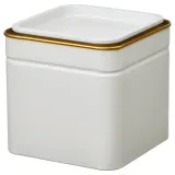 IKEA BLOMNING (ИКЕА БЛОМНИНГ) — Банка с крышкой, кремовый, для кофе/чая, 10х10х10 см — фото 1