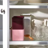 IKEA BLOMNING (ИКЕА БЛОМНИНГ) — Банка с крышкой, кремовый, для кофе/чая, 10х10х10 см — фото 5