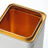 IKEA BLOMNING (ИКЕА БЛОМНИНГ) — Банка с крышкой, кремовый, для кофе/чая, 10х10х10 см — фото 6