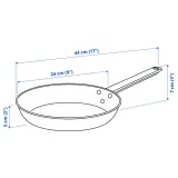 IKEA GULDÖRING (ИКЕА ГУЛДЁРИНГ) — Сковорода, антипригарное покрытие нержавеющая сталь/черно-серый 24 см — фото 5
