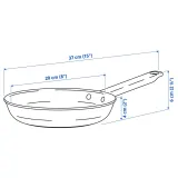 IKEA GULDÖRING (ИКЕА ГУЛДЁРИНГ) — Сковорода, антипригарное покрытие нержавеющая сталь/черно-серый 20 см — фото 5