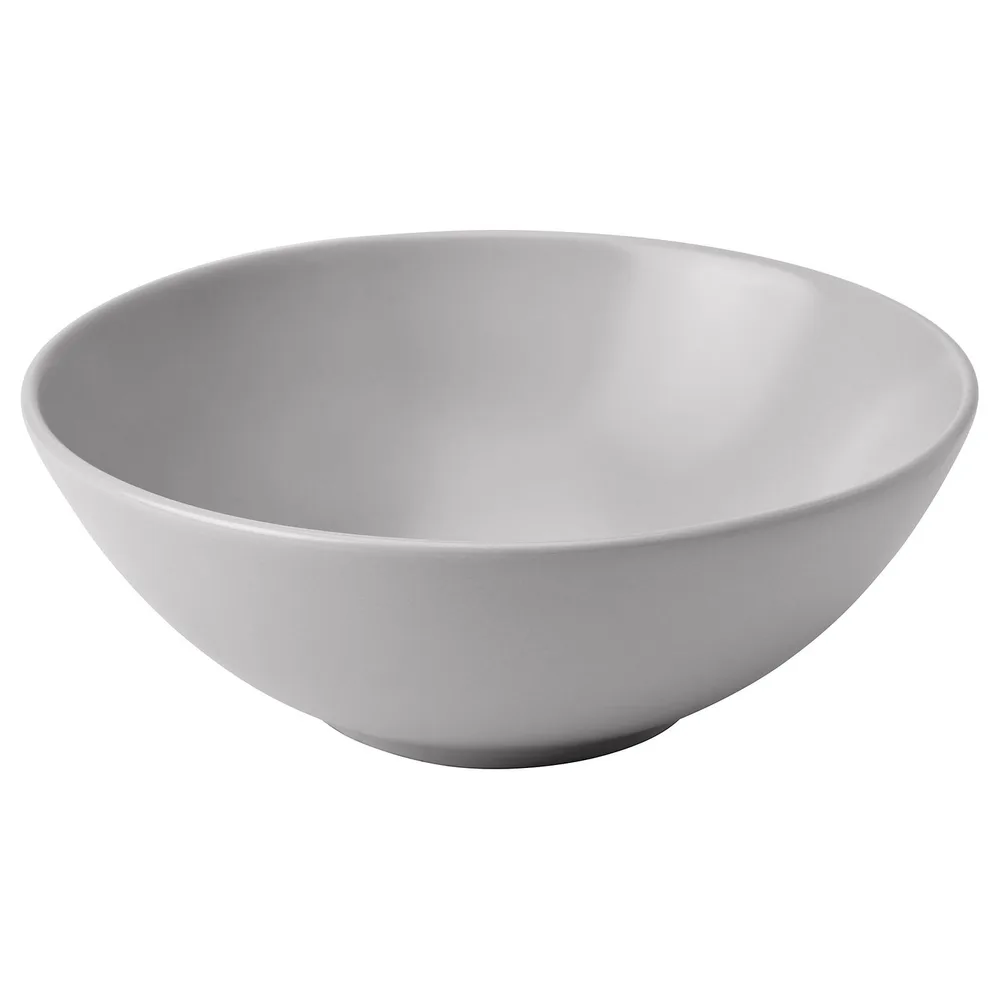 IKEA FÄRGKLAR (ИКЕА ФЭРГКЛАР) — Миска, матовый светло-серый 16 см