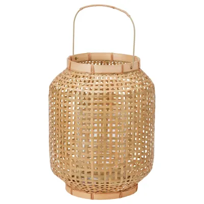 IKEA PÅVEFINK (ИКЕА ПОВЕФИНК) — Фонарь для свечи-столба, бамбук 33 см