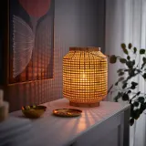 IKEA PÅVEFINK (ИКЕА ПОВЕФИНК) — Фонарь для свечи-столба, бамбук 33 см — фото 3
