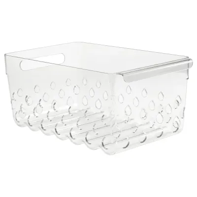 IKEA KLIPPKAKTUS (ИКЕА КЛИППКАКТУС) — Контейнер с отверстиями для холодильника, прозрачный 30х19х14 см