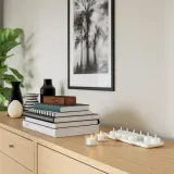 IKEA SKATGÅS (ИКЕА СКАТГОС) — Набор чайных свечей LED, с зарядной подставкой белый — фото 5