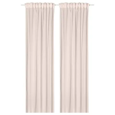 IKEA MATILDA (ИКЕА МАТИЛДА) — Занавески, 2 шт., бледно-розовые/на ленте 145x250 см