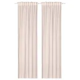 IKEA MATILDA (ИКЕА МАТИЛДА) — Занавески, 2 шт., бледно-розовые/на ленте 145x250 см — фото 1
