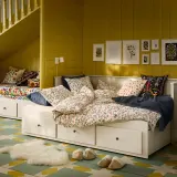 IKEA BRUDKRUSBÄR (ИКЕА БРУДКРУСБЭР) — Пододеяльник и наволочка, белый разноцветный/цветочный узор 150x200/50x60 см — фото 3