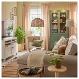 IKEA LENDA (ИКЕА ЛЕНДА) — Занавеска на завязках, 2 шт., светло-розовая/на ленте 140x250 см — фото 2