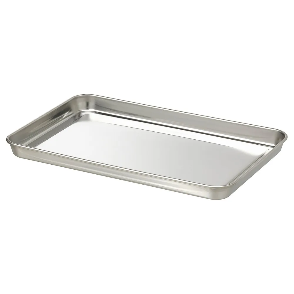 IKEA GRILLTIDER (ИКЕА ГРИЛЛТИДЕР) — Поднос для сервировки, нержавеющая сталь 30x20 см